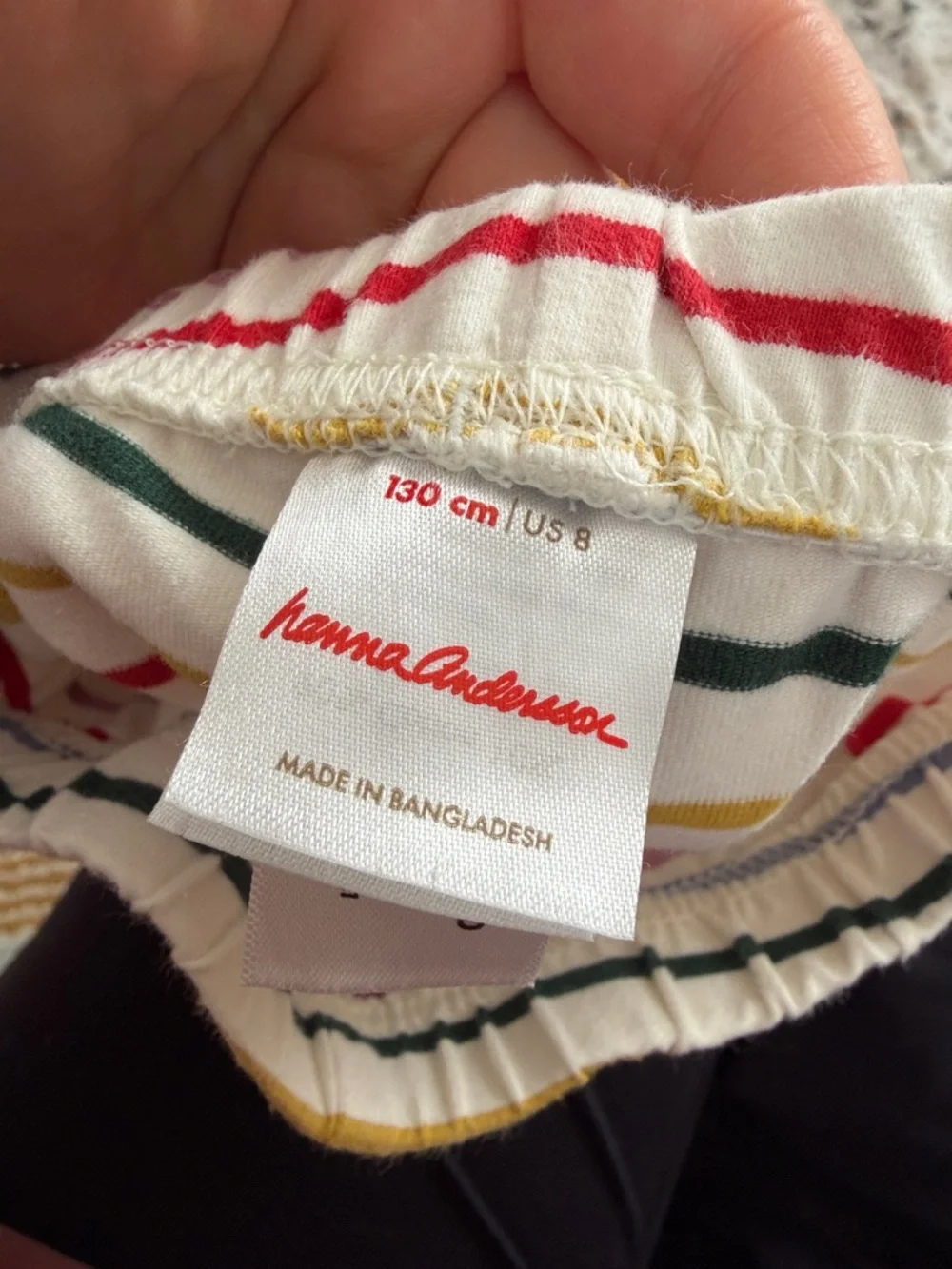 Bundle of 3 Hanna andersson cotton leggings striped and floral size 130cm/US 8 - Picture 7 of 9